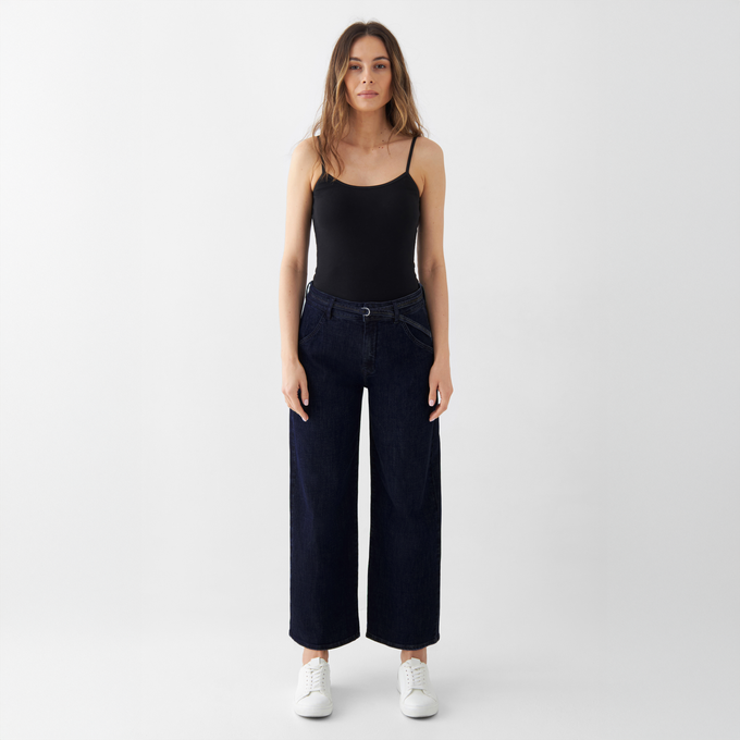 BLINK Wide Barrel Culotte Soft Denim - Classic - Raw Blue from DAWN Denim