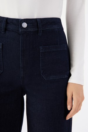 DEW Flared Soft Denim - Sailor- Raw Blue from DAWN Denim