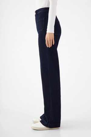 DEW Flared Soft Denim - Sailor- Raw Blue from DAWN Denim