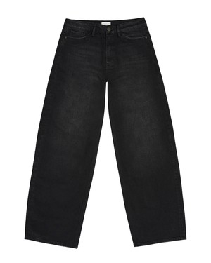 ASH Barrel Leg Minimal Stretch - Basic- Black Denim from DAWN Denim ASH Barrel Leg Minimal Stretch - Basic- Black Denim from DAWN Denim