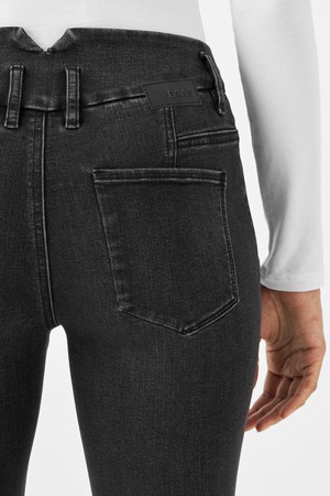 SUN UP Skinny Powerstretch - Design Details - Black Denim from DAWN Denim SUN UP Skinny Powerstretch - Design Details - Black Denim from DAWN Denim