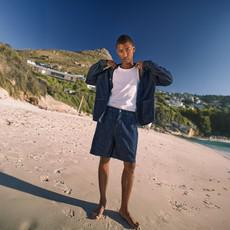 SHORTY Lightweight Hemp - Shorts - Raw Blue via DAWN Denim