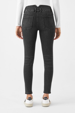 SUN UP Skinny Powerstretch - Design Details - Black Denim from DAWN Denim SUN UP Skinny Powerstretch - Design Details - Black Denim from DAWN Denim