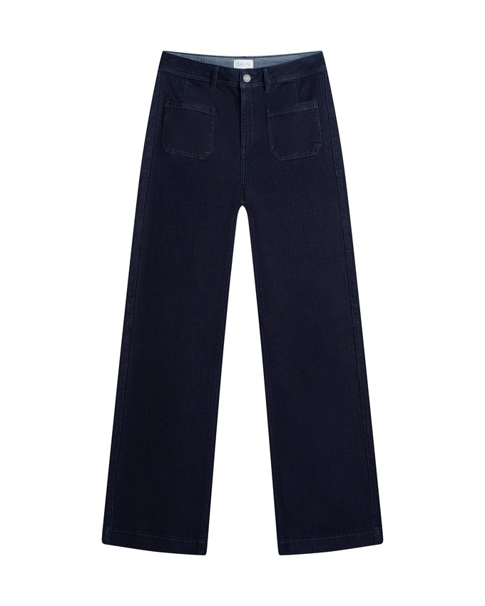 DEW Flared Soft Denim - Sailor- Raw Blue from DAWN Denim