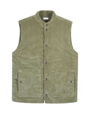 KASHEW Vest Corduroy - Padded - Sage Green - Womenswear from DAWN Denim
