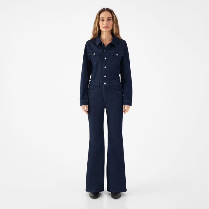 GRACE Flared Overall - Denim - Rinse Blue from DAWN Denim