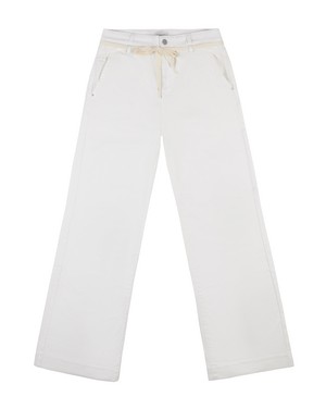 DEW Flared Cropped Soft Denim - French Pocket - White from DAWN Denim