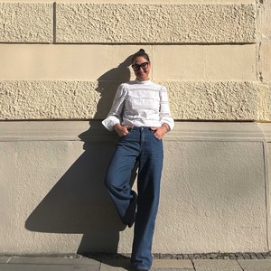 SUNNY Wide Leg Minimal Stretch - Classic - Dark Blue from DAWN Denim