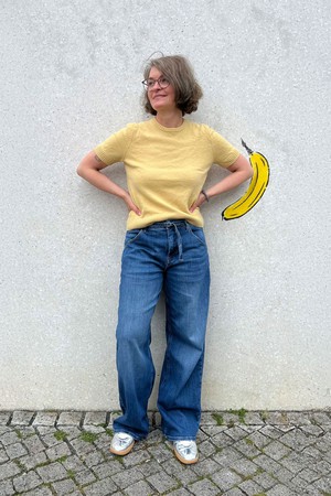 BLINK High Waist Wide - Vintage Blue from DAWN Denim