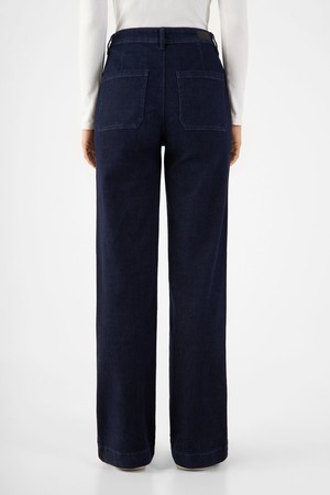 DEW Flared Soft Denim - Sailor- Raw Blue from DAWN Denim