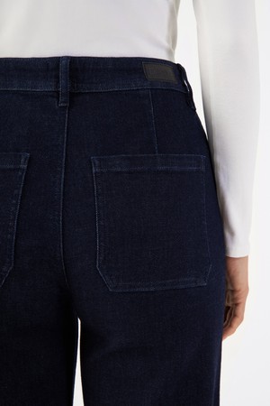 DEW Flared Soft Denim - Sailor- Raw Blue from DAWN Denim