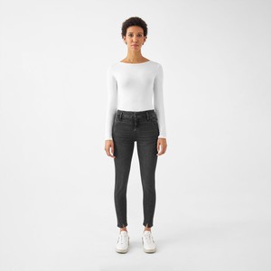 SUN UP Skinny Powerstretch - Design Details - Black Denim from DAWN Denim SUN UP Skinny Powerstretch - Design Details - Black Denim from DAWN Denim