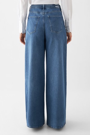 BLAZE High Waist - Super Wide Leg - Medium Blue from DAWN Denim