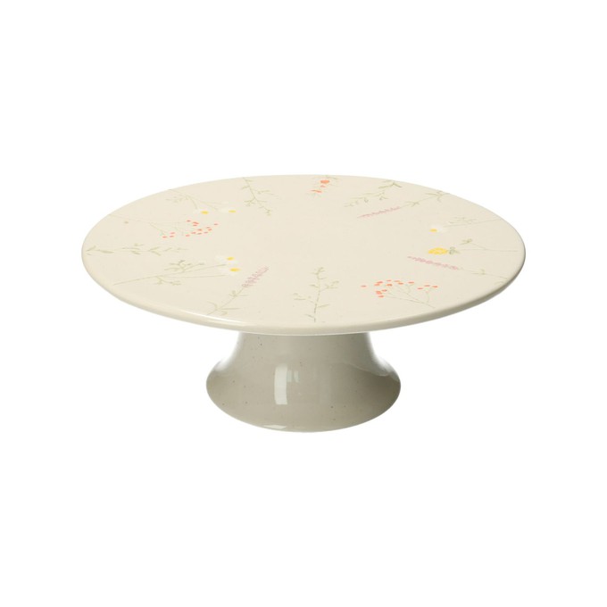 Taartplateau, steengoed, botanisch, Ø 25 cm from Dille & Kamille