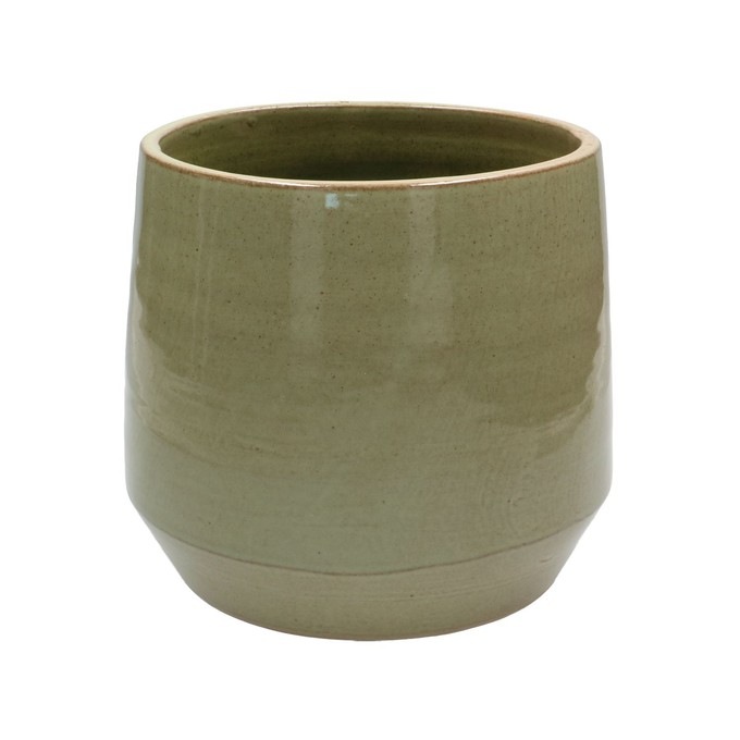Bloempot, steengoed, groen, Ø 21 cm from Dille & Kamille