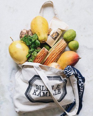 Canvas tas, Dille & Kamille, bio-katoen, klein, 33 x 35 x 10 cm from Dille & Kamille