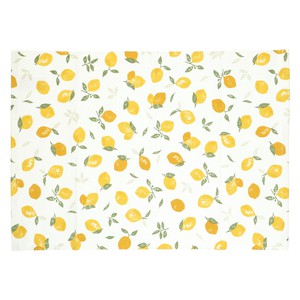 Placemat geribbeld, GOTS bio-katoen, citroenen, 35 x 50 cm from Dille & Kamille
