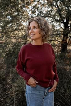 Trui Claudia – Bordeaux Red via Douxx