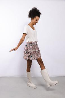 Nova Skirt | White Flowerprint (mixed colors) via Elements of Freedom