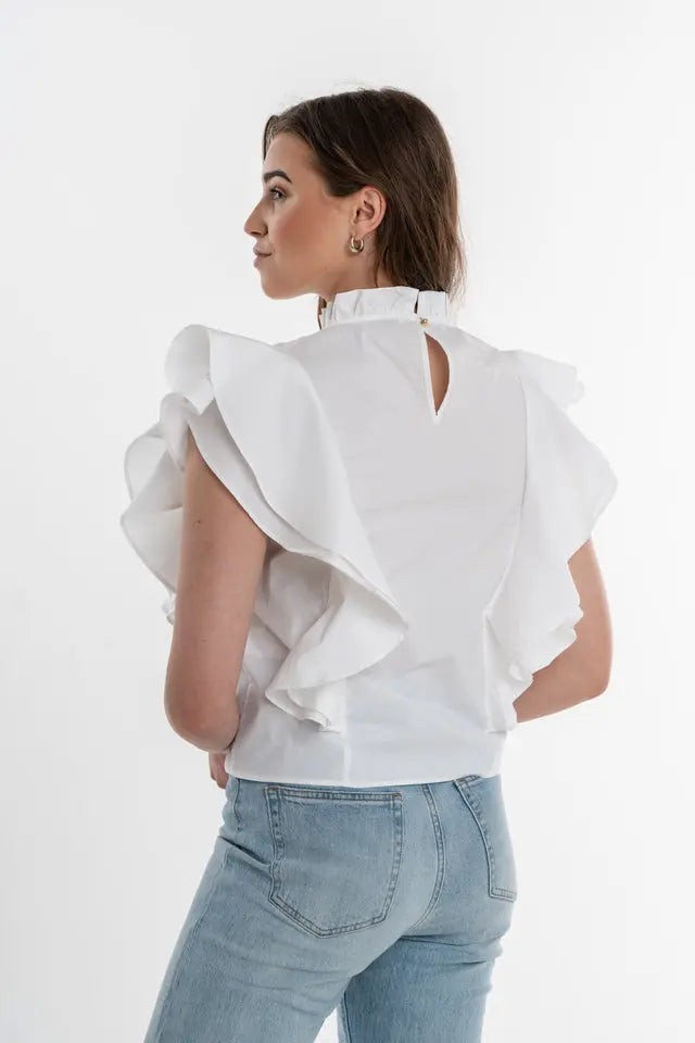 RACHEL TOP - WHITE from ELJO THE LABEL