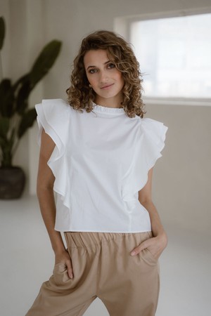 RACHEL TOP - WHITE from ELJO THE LABEL