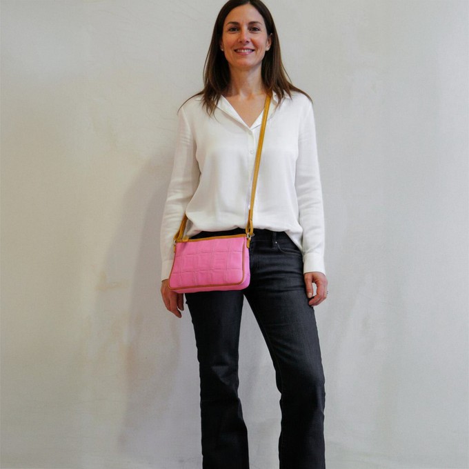 Crossbody Clutch Bag | Leather & Fire-hose from Elvis & Kresse