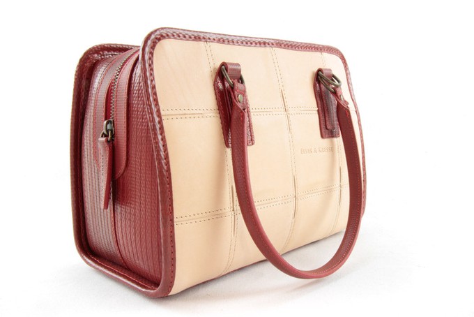 Small Post Bag | Leather & Fire-hose from Elvis & Kresse