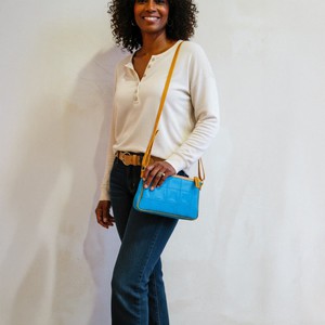 Crossbody Clutch Bag | Leather & Fire-hose from Elvis & Kresse