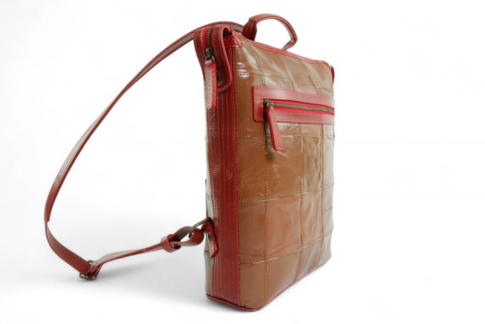 Small Backpack | Leather & Fire-hose from Elvis & Kresse
