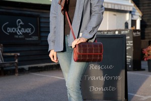 Crossbody Bag | Leather & Fire-hose from Elvis & Kresse