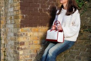 Small Post Bag | Leather & Fire-hose from Elvis & Kresse