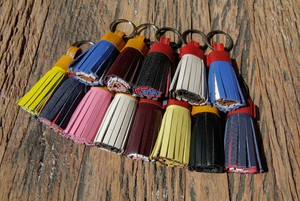 Leather Tassel Keyring from Elvis & Kresse