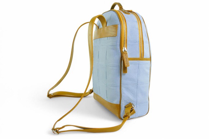 Voyager Backpack | Leather & Fire-hose from Elvis & Kresse