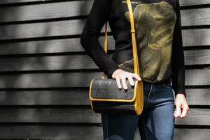 Crossbody Bag | Leather & Fire-hose from Elvis & Kresse