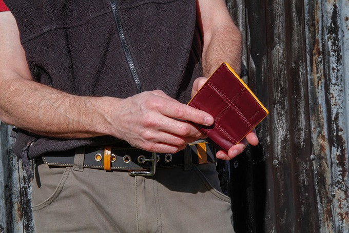 Billfold Wallet | Leather & Fire-hose from Elvis & Kresse