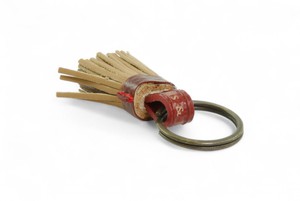 Mini Tassel Keyring | Leather & Fire-hose from Elvis & Kresse
