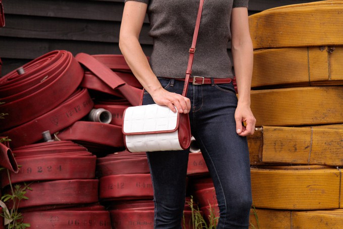 Crossbody Bag | Leather & Fire-hose from Elvis & Kresse
