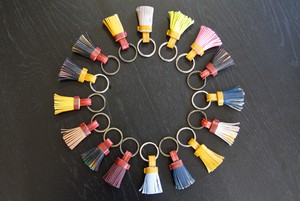 Mini Leather Tassel Keyring from Elvis & Kresse