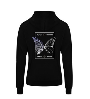 Damenhoodie Wings Flow Schwarz mit Rückenprint from espero