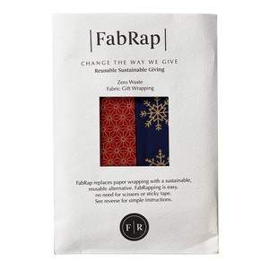 Furoshiki Gift Wrap Ruby & Midnight Snowflakes Fabric Gift Wrap - Double Sided (Reversible) from FabRap