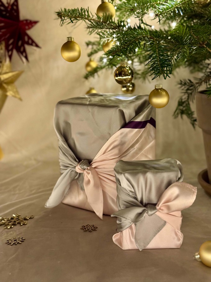 Furoshiki - Pistachio Crunch - SILK FabRap Gift Wrapping from FabRap