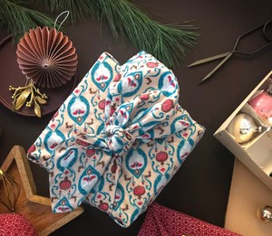 Furoshiki Gift Wrap Teal Fabric Gift Wrap from FabRap
