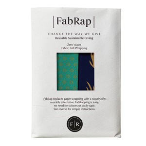 Furoshiki Gift Wrap Jade and Midnight Reindeer Fabric Gift Wrap - Double Sided (Reversible) from FabRap
