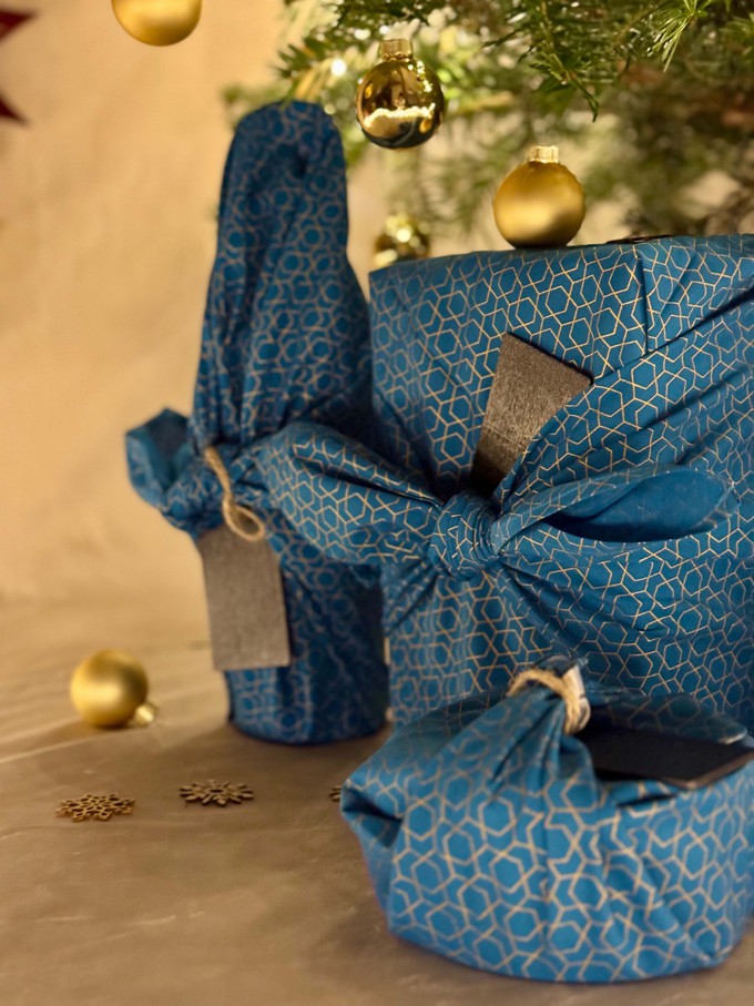 Furoshiki Ocean Fabric Gift Wrap from FabRap