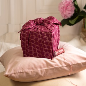 Furoshiki Gift Wrap - 3 Pack (Sizes Small, Medium & Large) Single Sided Bundle - Burgundy Arches from FabRap