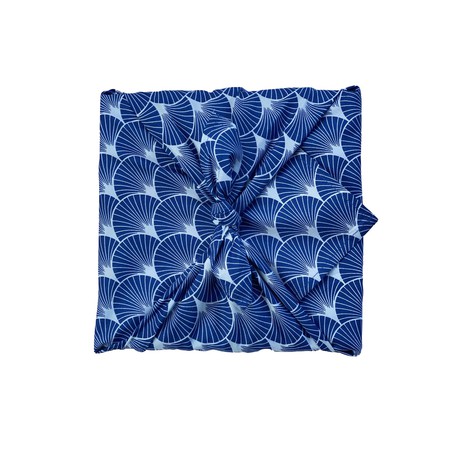 Indigo Fans Fabric Gift Wrap Furoshiki Cloth - Single Sided from FabRap