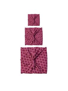 Furoshiki Gift Wrap - 3 Pack (Sizes Small, Medium & Large) Single Sided Bundle - Burgundy Arches via FabRap
