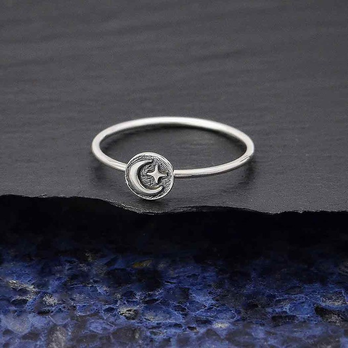 Zilveren ring maan en ster from Fairy Positron Zilveren ring maan en ster from Fairy Positron