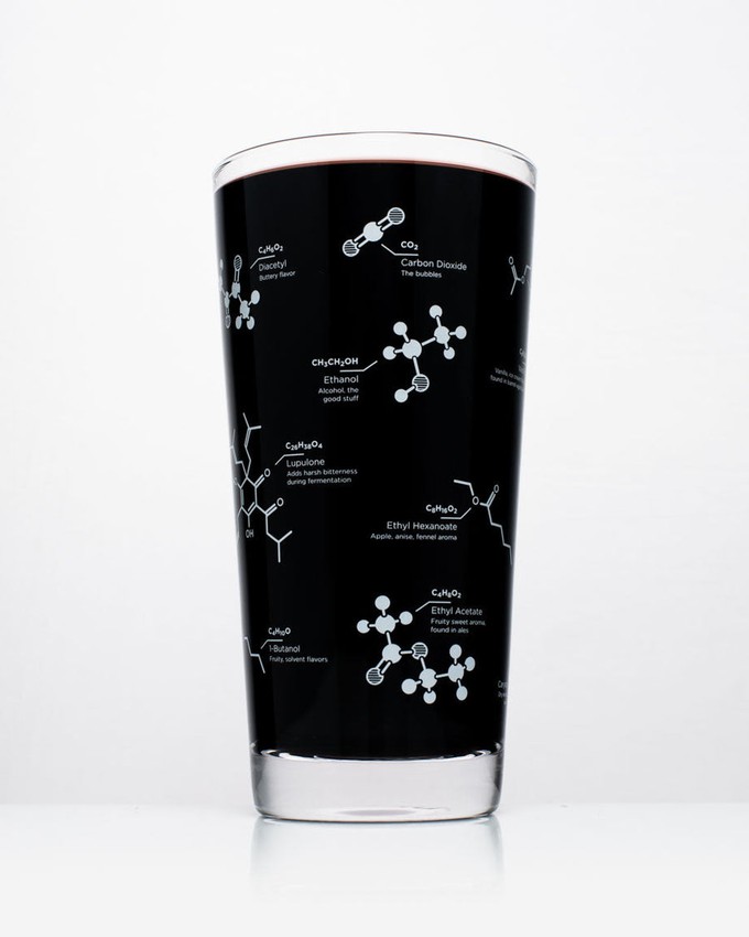 Bierglas "The chemistry of beer" from Fairy Positron