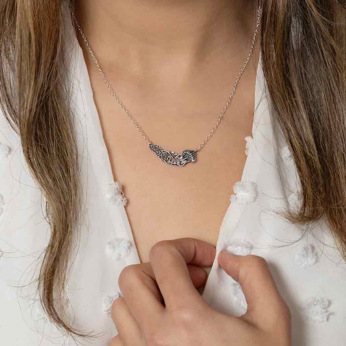 Zilveren halsketting kwal from Fairy Positron